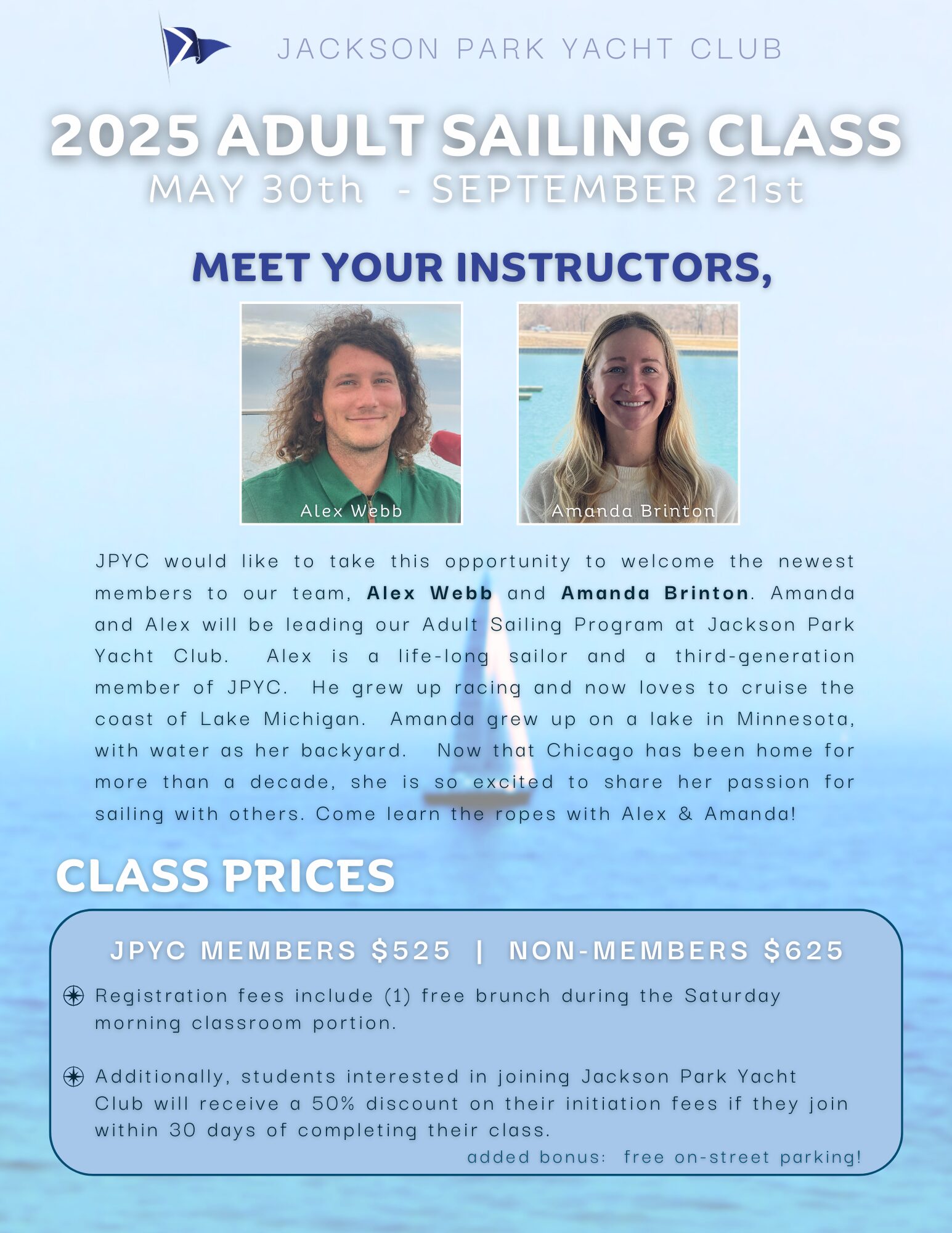 Adult sailing school